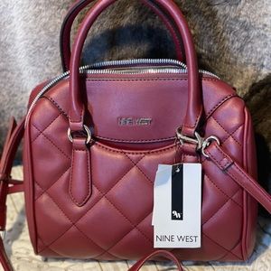 Nine West Women's Satchel ( Brand New) Claret color ( Wine color)